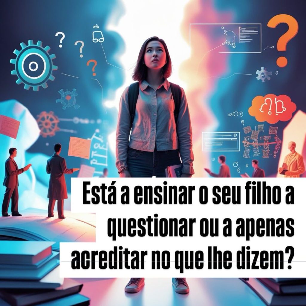 Está a ensinar o seu filho a questionar ou a apenas acreditar no que lhe dizem?